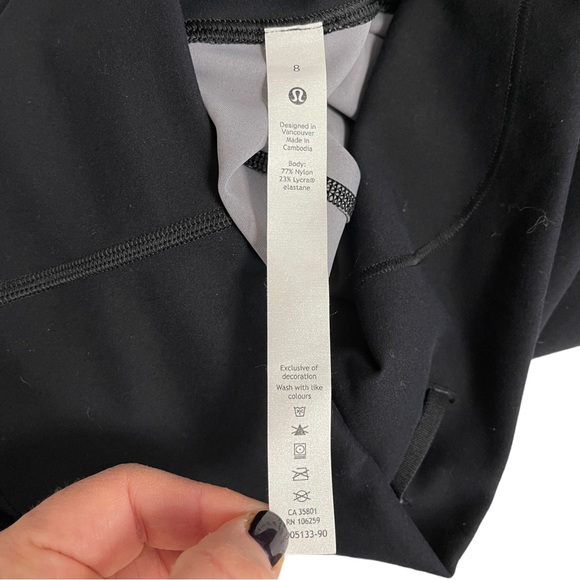 Lululemon Wunder Train High-Rise Tight 25" Crop Black Ascending Silverscreen - Picture 8 of 10